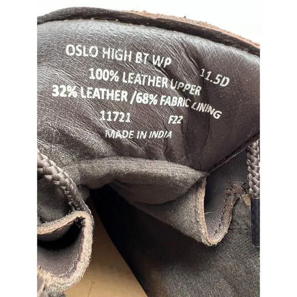 Polo Ralph Lauren Oslo High Waterproof Leather Suede Boots Men's Size 11.5D,