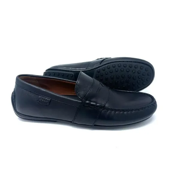 Polo Ralph Lauren Reynold driver leather loafer shoes Black NEW Men's size 8 NEW