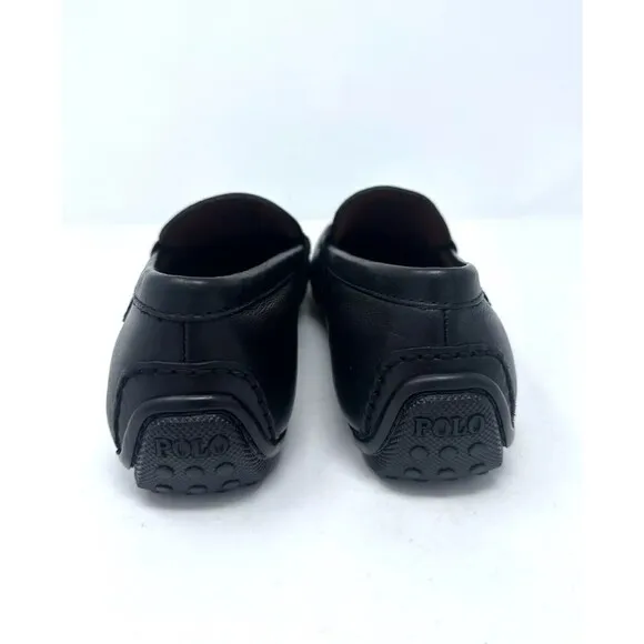 Polo Ralph Lauren Reynold driver leather loafer shoes Black NEW Men's size 8 NEW