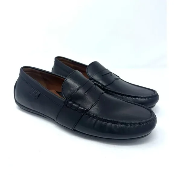 Polo Ralph Lauren Reynold driver leather loafer shoes Black NEW Men's size 8 NEW