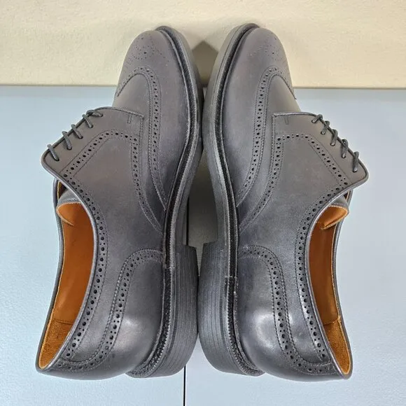 Polo Ralph Lauren Shoes Mens 12 D Black Wingtips Asher Brogue Derby Vibram