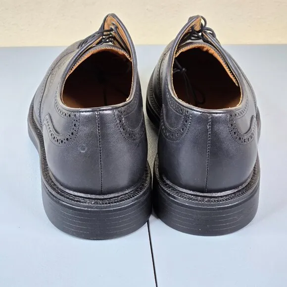 Polo Ralph Lauren Shoes Mens 12 D Black Wingtips Asher Brogue Derby Vibram