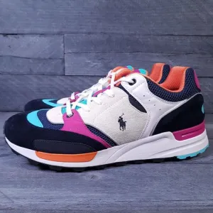 POLO RALPH LAUREN Trackster 200 Trainer Shoes Mens 13 Purple Teal Blue Sneakers