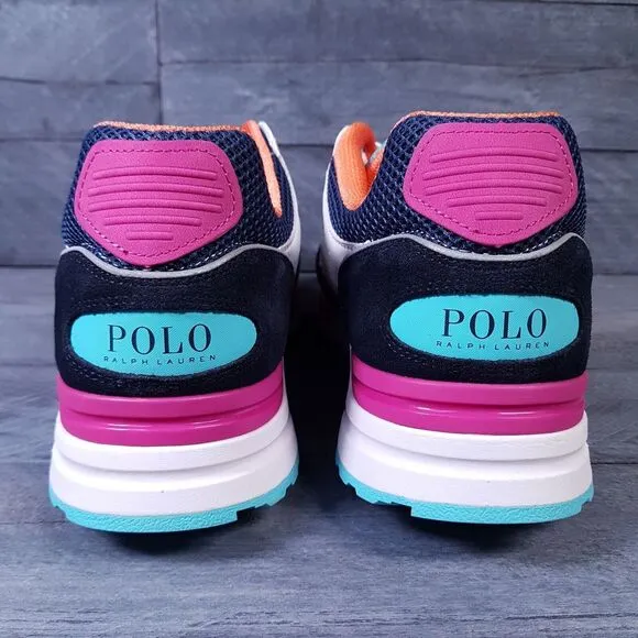 POLO RALPH LAUREN Trackster 200 Trainer Shoes Mens 13 Purple Teal Blue Sneakers