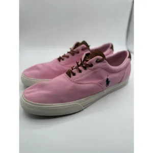 Polo Ralph Lauren Vaughn Canvas Sneakers Pink Casual Shoes Mens Size 15D