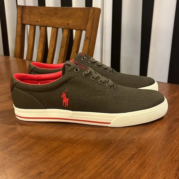 Polo Ralph Lauren Vaughn Ripstop shoes sneakers new deep olive Mens Sizes