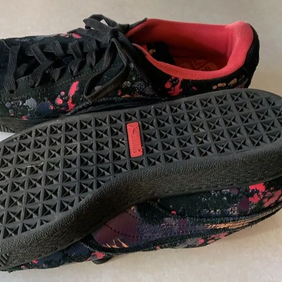 Puma Basket Classic Splatter Suede Sneakers Men's Ankle-High Training Shoes 8.5