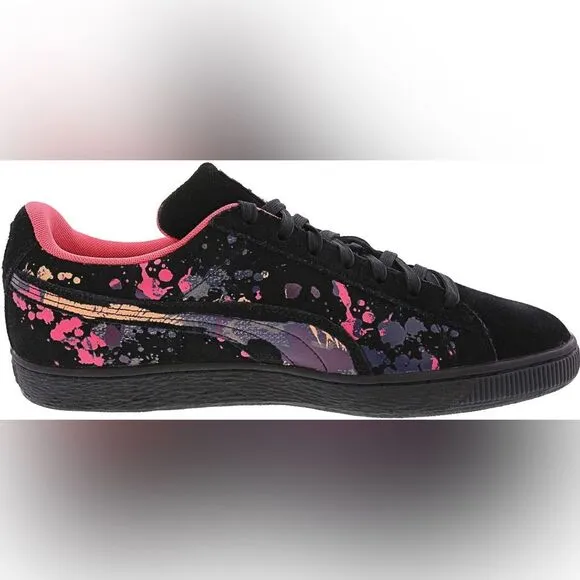 Puma Basket Classic Splatter Suede Sneakers Men's Ankle-High Training Shoes 8.5