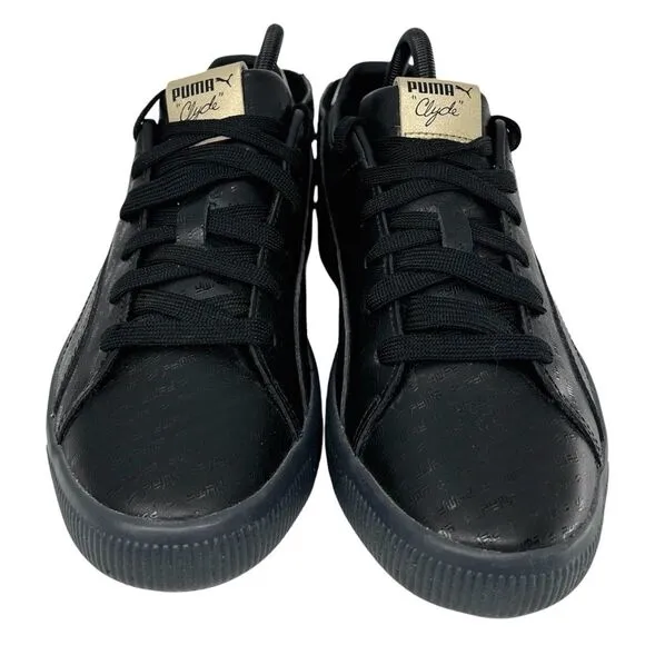 Puma Clyde Speed Tribes Black Gold Sneakers Size 8.5