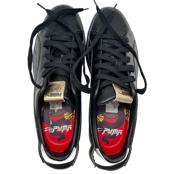 Puma Clyde Speed Tribes Black Gold Sneakers Size 8.5