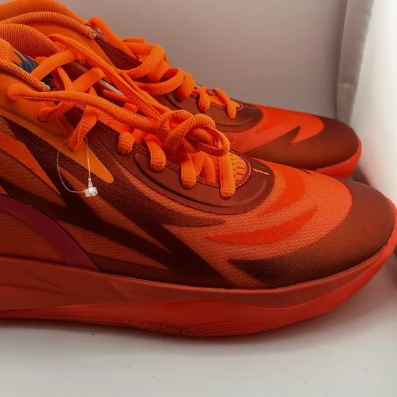Puma LaMelo Ball MB.02 Mens 12 Orange Supernova Basketball Shoes 376442-01