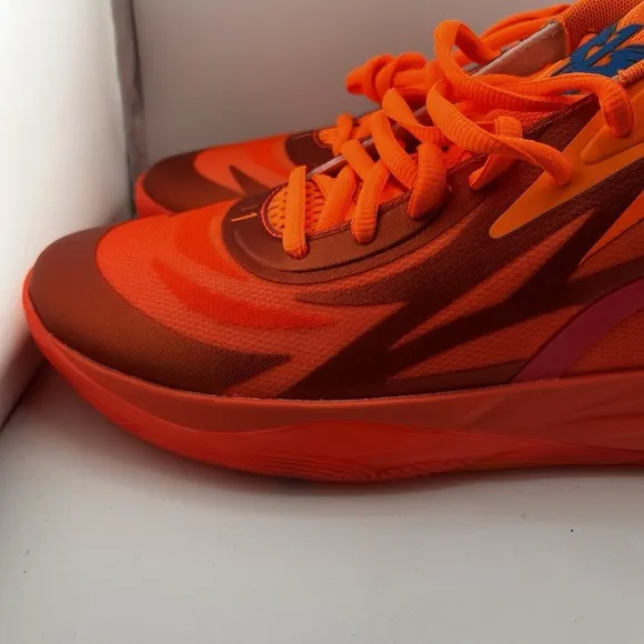 Puma LaMelo Ball MB.02 Mens 12 Orange Supernova Basketball Shoes 376442-01