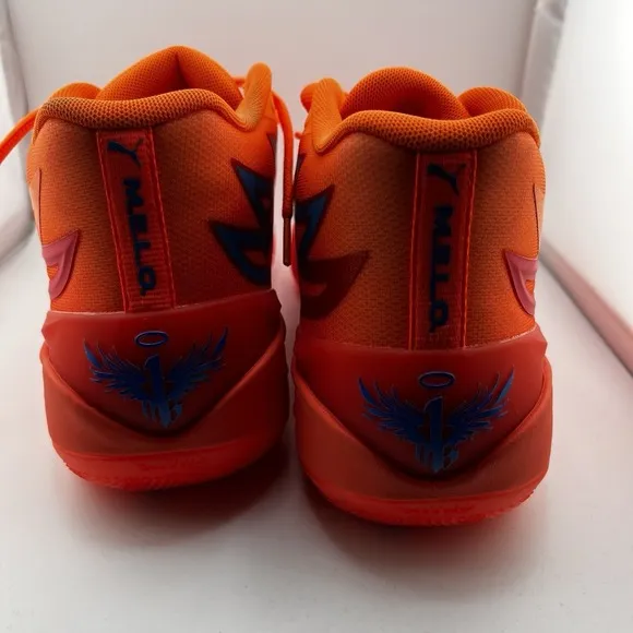 Puma LaMelo Ball MB.02 Mens 12 Orange Supernova Basketball Shoes 376442-01