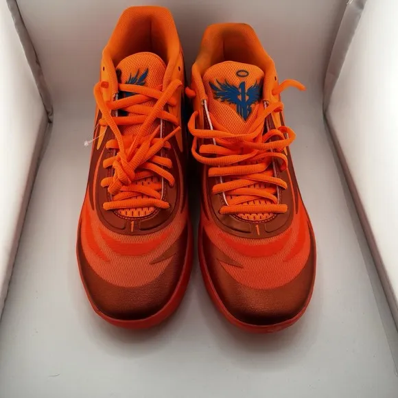Puma LaMelo Ball MB.02 Mens 12 Orange Supernova Basketball Shoes 376442-01