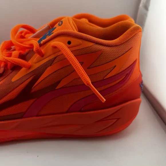 Puma LaMelo Ball MB.02 Mens 12 Orange Supernova Basketball Shoes 376442-01