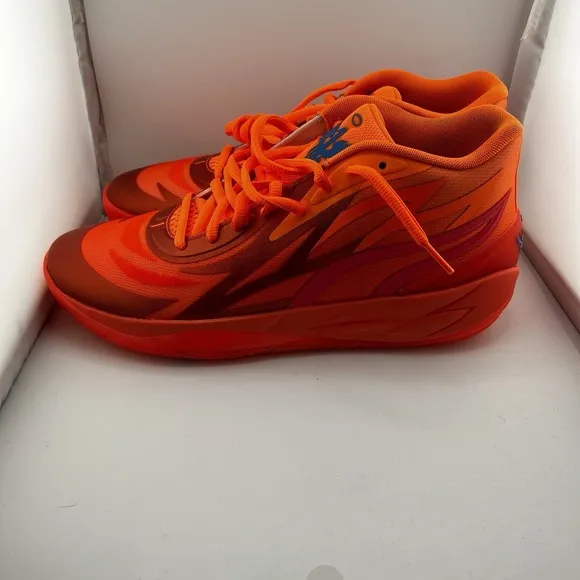 Puma LaMelo Ball MB.02 Mens 12 Orange Supernova Basketball Shoes 376442-01
