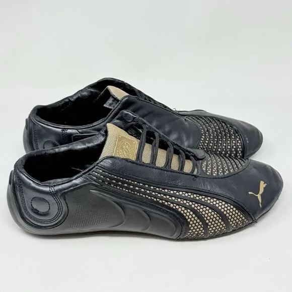 Puma Motorsport 10th Anniversary Sneakers Mens 9 Black Gold Leather Shoes