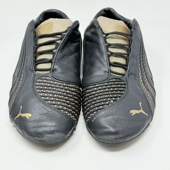 Puma Motorsport 10th Anniversary Sneakers Mens 9 Black Gold Leather Shoes