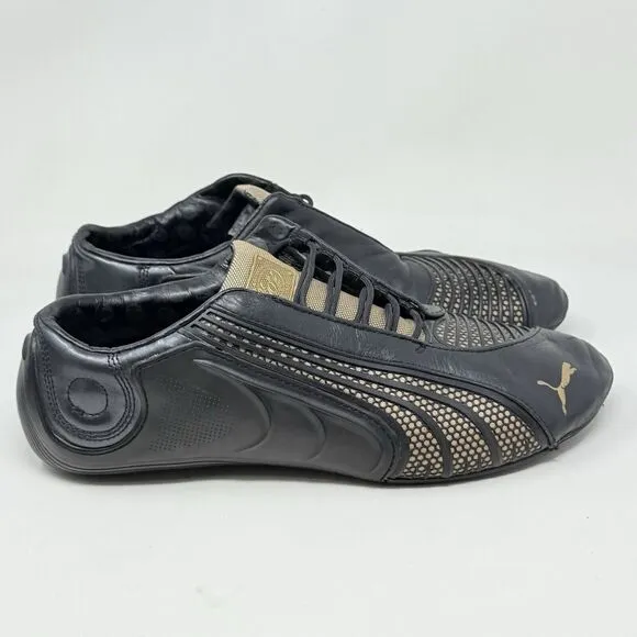 Puma Motorsport 10th Anniversary Sneakers Mens 9 Black Gold Leather Shoes