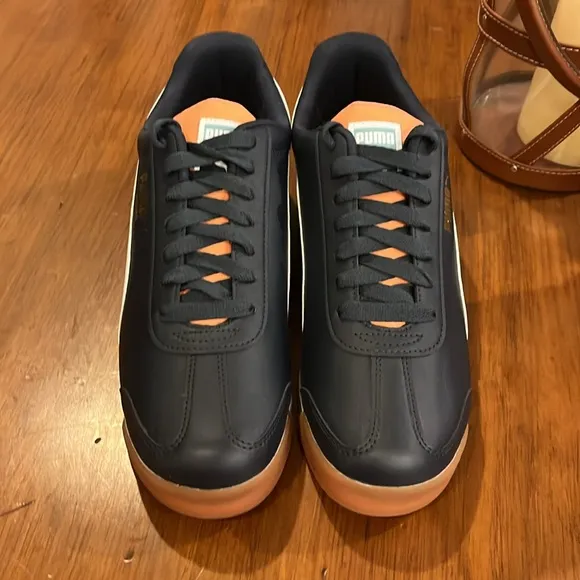 Puma Roma Basic Shoes Sneakers new 369571 37 Parisian Night Blue Mens Size 10.5