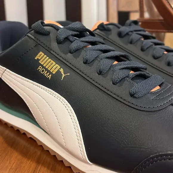 Puma Roma Basic Shoes Sneakers new 369571 37 Parisian Night Blue Mens Size 10.5