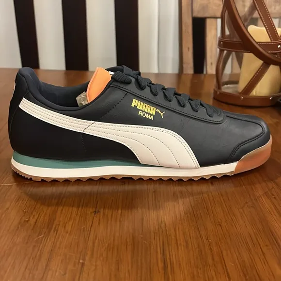 Puma Roma Basic Shoes Sneakers new 369571 37 Parisian Night Blue Mens Size 10.5