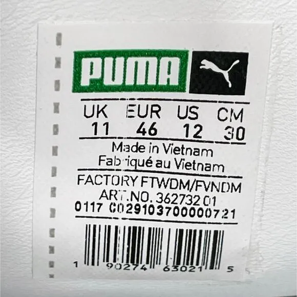 Puma x Dp Match Strap Mens Size 12 Sneakers Shoes White Gossamer Leather RARE