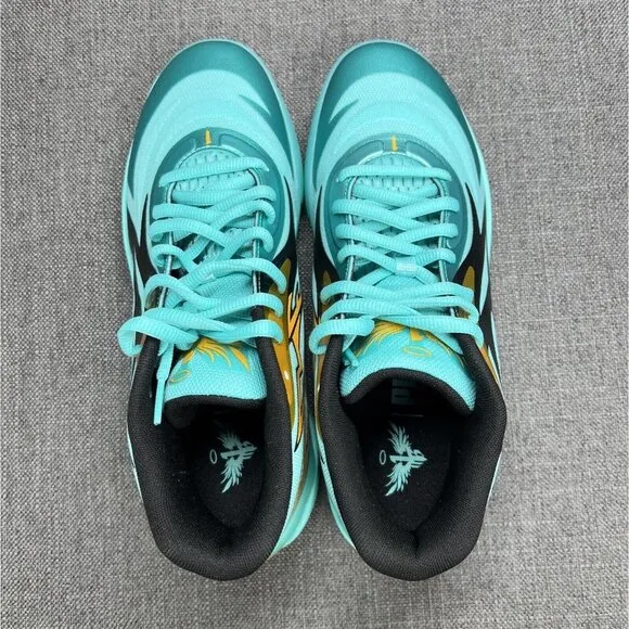 Puma x LaMelo Ball MB.02 Elektro Aqua Basketball Shoes Men’s Size 10 | 377590-01