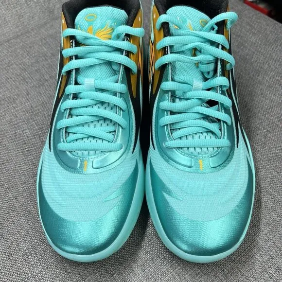 Puma x LaMelo Ball MB.02 Elektro Aqua Basketball Shoes Men’s Size 10 | 377590-01
