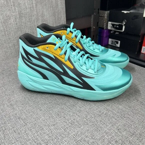 Puma x LaMelo Ball MB.02 Elektro Aqua Basketball Shoes Men’s Size 10 | 377590-01