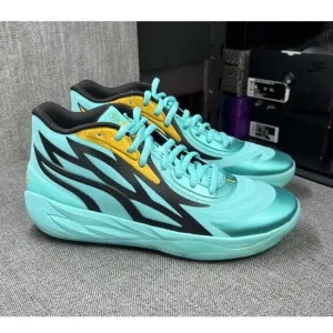 Puma x LaMelo Ball MB.02 Elektro Aqua Basketball Shoes Men’s Size 10 | 377590-01