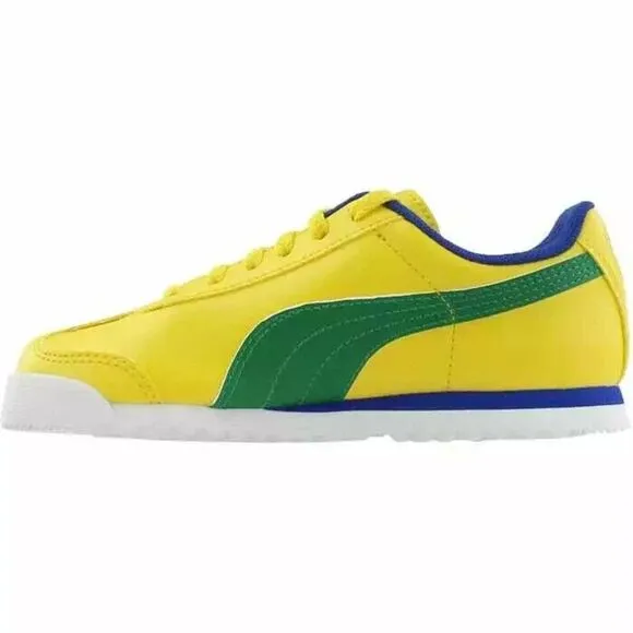 Puma Roma 'Brazil' 354259-49 Sneakers Kids US 6.5C Yellow Lifestyle Shoes EFAS65