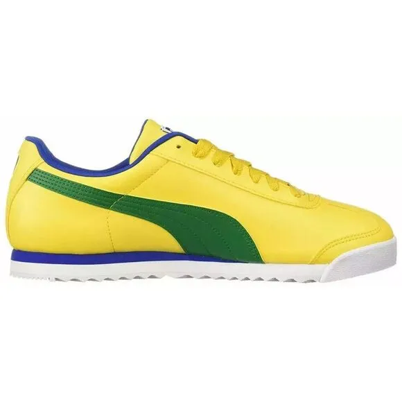 Puma Roma 'Brazil' 354259-49 Sneakers Kids US 6.5C Yellow Lifestyle Shoes EFAS65