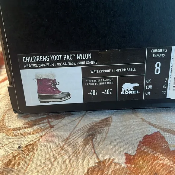 Purple kids winter Sorel boots