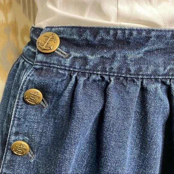 Ralph Lauren Nautical Dark Denim Circle Skirt