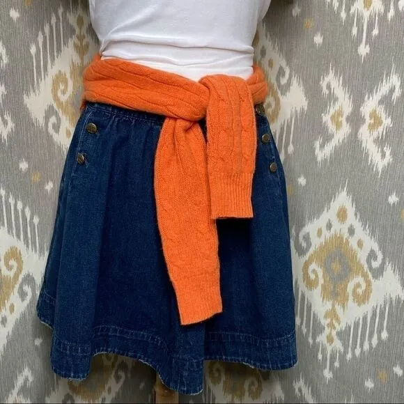 Ralph Lauren Nautical Dark Denim Circle Skirt