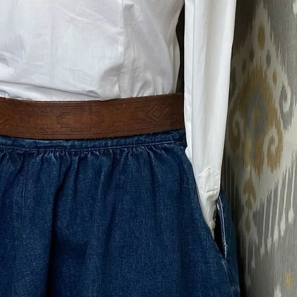 Ralph Lauren Nautical Dark Denim Circle Skirt