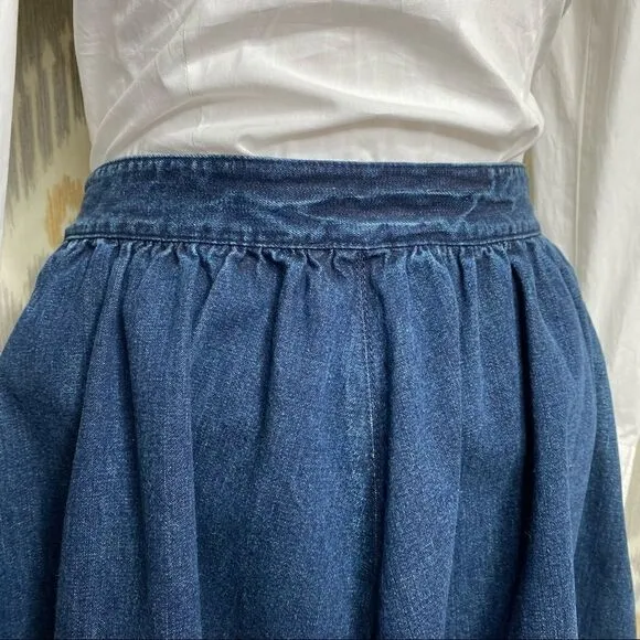 Ralph Lauren Nautical Dark Denim Circle Skirt