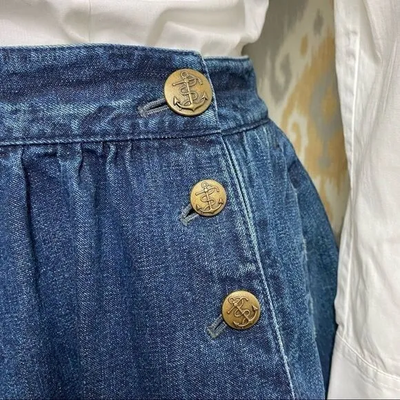 Ralph Lauren Nautical Dark Denim Circle Skirt