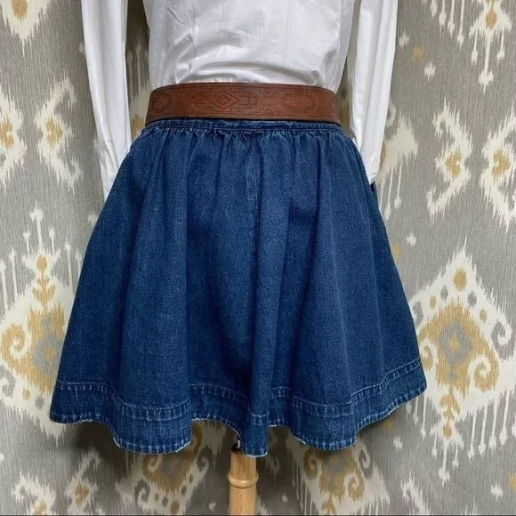Ralph Lauren Nautical Dark Denim Circle Skirt