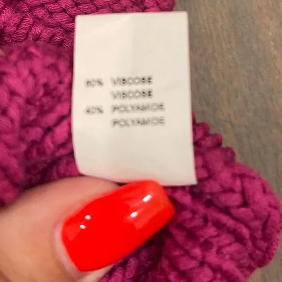 Ramy Brook Manny Soft Cable Knit Crewneck Sweater in Diva Pink.Size XS