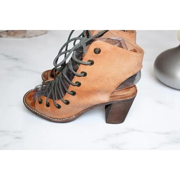 RARE $178 Jeffrey Campbell Free People Minimal Lace Up Heel Sandal 6