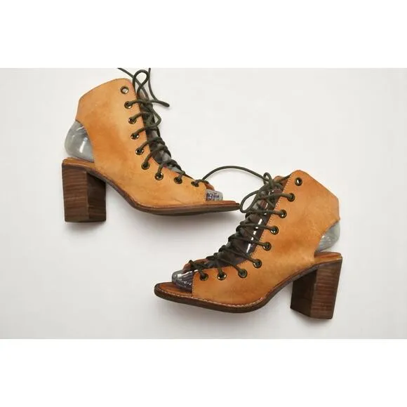RARE $178 Jeffrey Campbell Free People Minimal Lace Up Heel Sandal 6