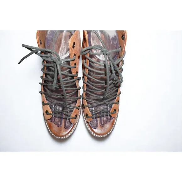 RARE $178 Jeffrey Campbell Free People Minimal Lace Up Heel Sandal 6