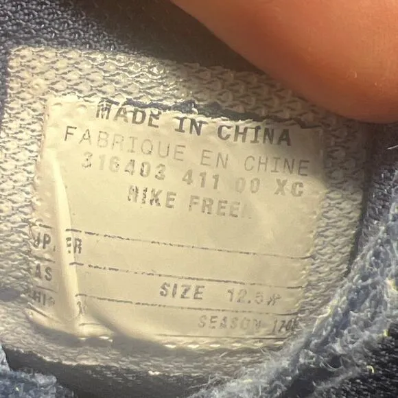 Rare Nike Freek Wrestling Shoe Navy/White Size 12.5 Lace Up Sneakers Shoes