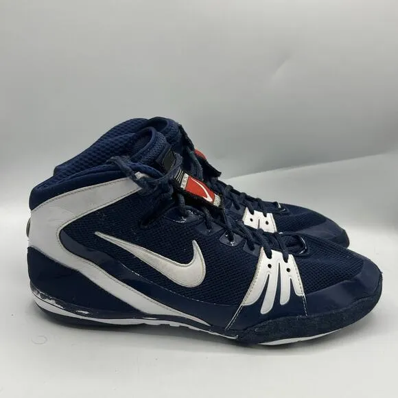 Rare Nike Freek Wrestling Shoe Navy/White Size 12.5 Lace Up Sneakers Shoes