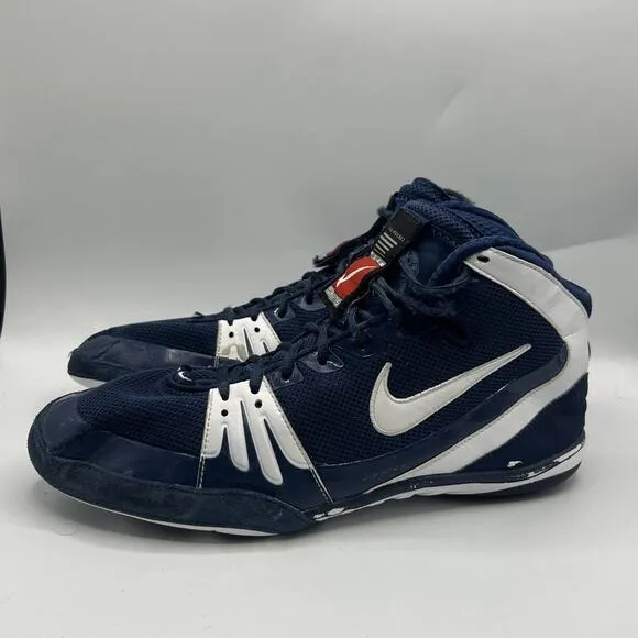 Rare Nike Freek Wrestling Shoe Navy/White Size 12.5 Lace Up Sneakers Shoes