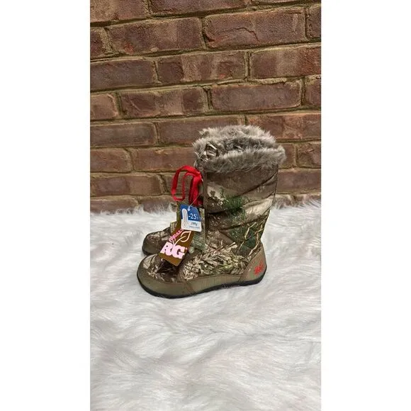RealTree Max-1 Girl Camo Insulated Winter Boots Size 6 NEW