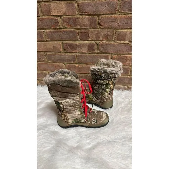 RealTree Max-1 Girl Camo Insulated Winter Boots Size 6 NEW