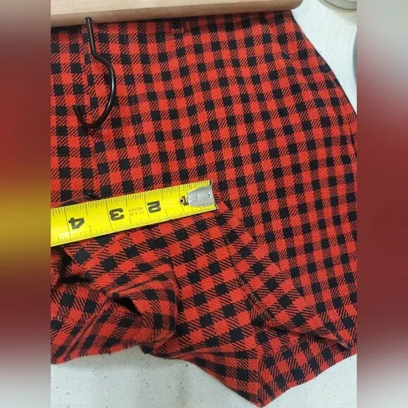 RED Valentino Wool Vichy Gingham Check Shorts Skort US 8 EU40